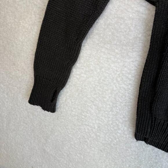 Lululemon Wool Comfy Split Hem Dark Green Olive Sweater Long Sleeve Yin To You 8 - Picture 5 of 6